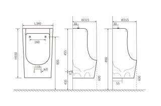 Писсуар Aquatek AQ3040-F-00 в комплекте со смывным механизмом белый